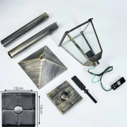 Luminaires Rustiques-hofstein Anfei Luminaire extérieur, Eclairage de chemin Brun, Or, 1 lumière