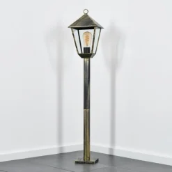 Luminaires Rustiques-hofstein Anfei Luminaire extérieur, Eclairage de chemin Brun, Or, 1 lumière