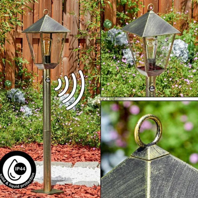 Luminaires Rustiques-hofstein Anfei Luminaire extérieur, Eclairage de chemin Brun, Or, 1 lumière, Détecteur de mouvement