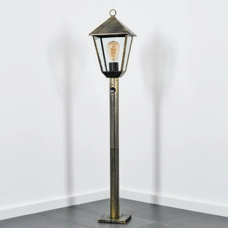 Luminaires Rustiques-hofstein Anfei Luminaire extérieur, Eclairage de chemin Brun, Or, 1 lumière, Détecteur de mouvement