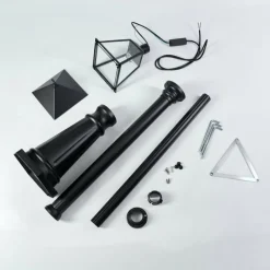 Luminaires Rustiques-hofstein Anfei Luminaire extérieur, Réverbère, Eclairage de chemin Noir, 1 lumière