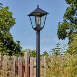 Luminaires Rustiques-hofstein Anfei Luminaire extérieur, Réverbère, Eclairage de chemin Noir, 1 lumière