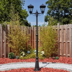 Luminaires Rustiques-hofstein Anfei Luminaire extérieur, Réverbère, Eclairage de chemin Noir, 2 lumières