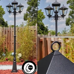 Luminaires Rustiques-hofstein Anfei Luminaire extérieur, Réverbère, Eclairage de chemin Noir, 3 lumières