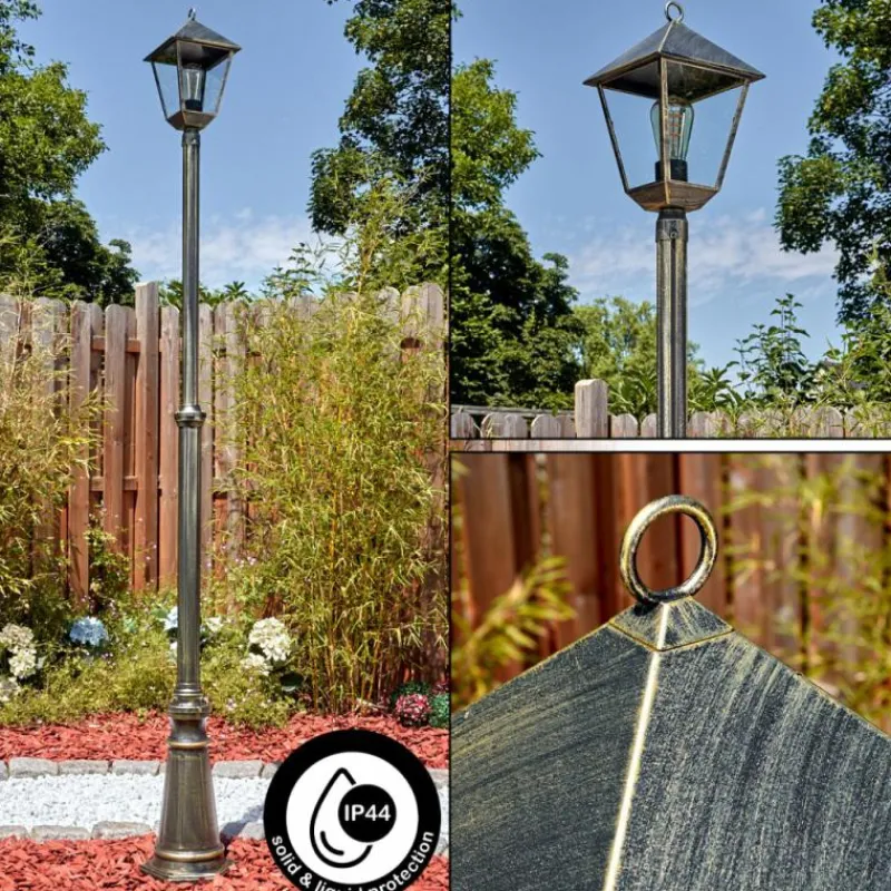 Luminaires Rustiques-hofstein Anfei Luminaire extérieur, Réverbère, Eclairage de chemin Or, Noir, 1 lumière