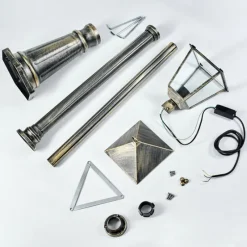 Luminaires Rustiques-hofstein Anfei Luminaire extérieur, Réverbère, Eclairage de chemin Or, Noir, 1 lumière