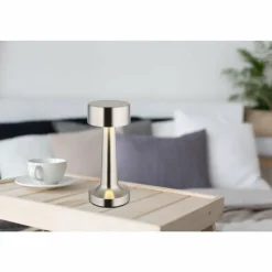 Luminaires Globo Lighting Angelika Lampe à poser LED Nickel mat, 1 lumière* Lampes À Poser