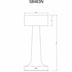 Luminaires Globo Lighting Angelika Lampe à poser LED Nickel mat, 1 lumière* Lampes À Poser