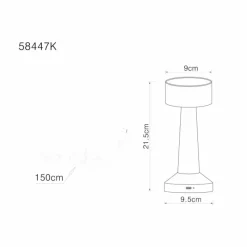 Luminaires Globo Lighting Angelika Lampe à poser LED Cuivre, 1 lumière* Lampes À Poser