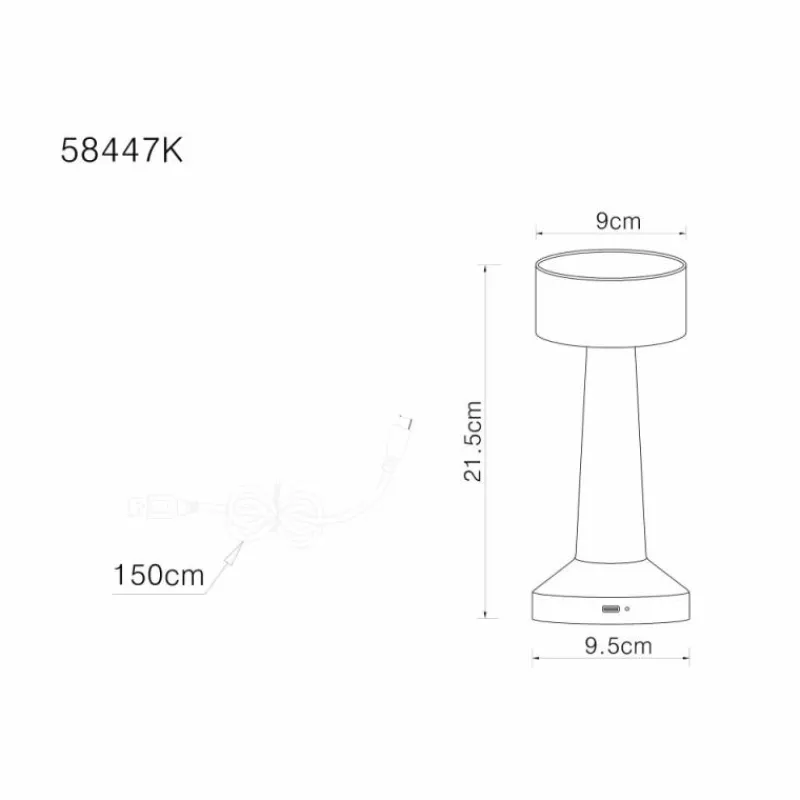 Luminaires Globo Lighting Angelika Lampe à poser LED Cuivre, 1 lumière* Lampes À Poser