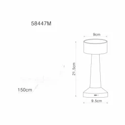 Luminaires Globo Lighting Angelika Lampe à poser LED Laiton, 1 lumière* Éclairage Led