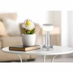 Luminaires Globo Lighting Angelika Lampe à poser LED Nickel mat, 1 lumière* Éclairage Led