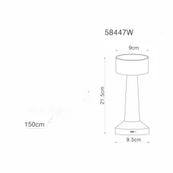 Luminaires Globo Lighting Angelika Lampe à poser LED Blanc, 1 lumière* Lampes À Poser