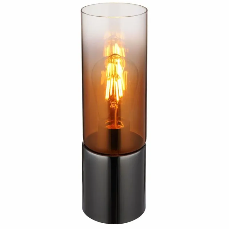 Luminaires Globo Lighting Annika Lampe à poser Chrome, Noir, 1 lumière