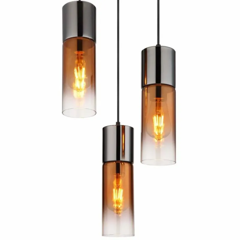 Luminaires Globo Lighting Annika Suspension Noir, 3 lumières
