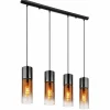 Luminaires Globo Lighting Annika Suspension Noir, 4 lumières