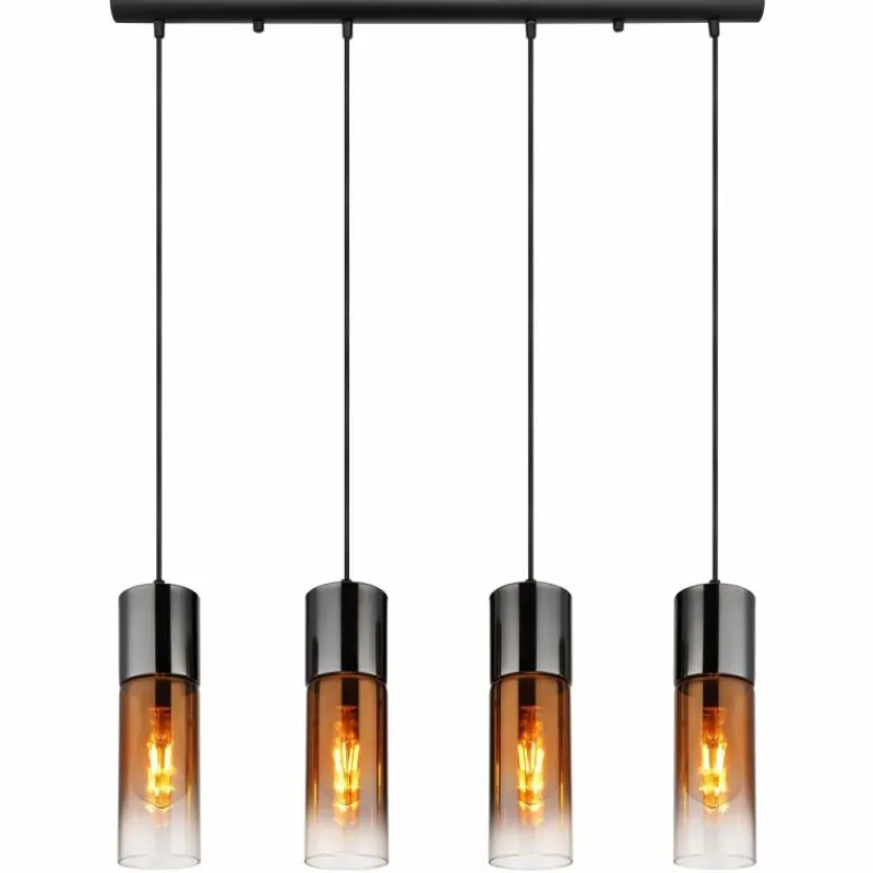 Luminaires Globo Lighting Annika Suspension Noir, 4 lumières