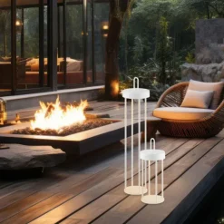 Luminaires Leuchten Direkt ANSELM Lampadaire LED Blanc, 1 lumière