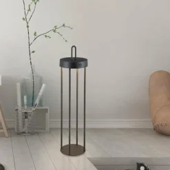 Luminaires Leuchten Direkt ANSELM Lampadaire LED Noir, 1 lumière