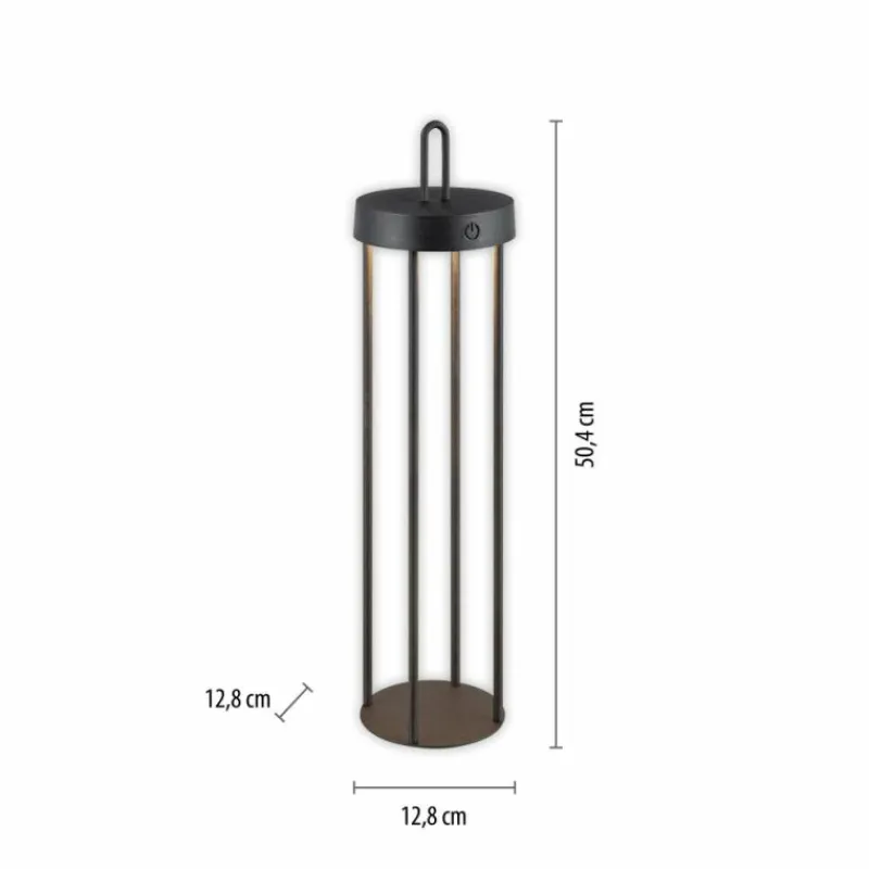 Luminaires Leuchten Direkt ANSELM Lampadaire LED Noir, 1 lumière