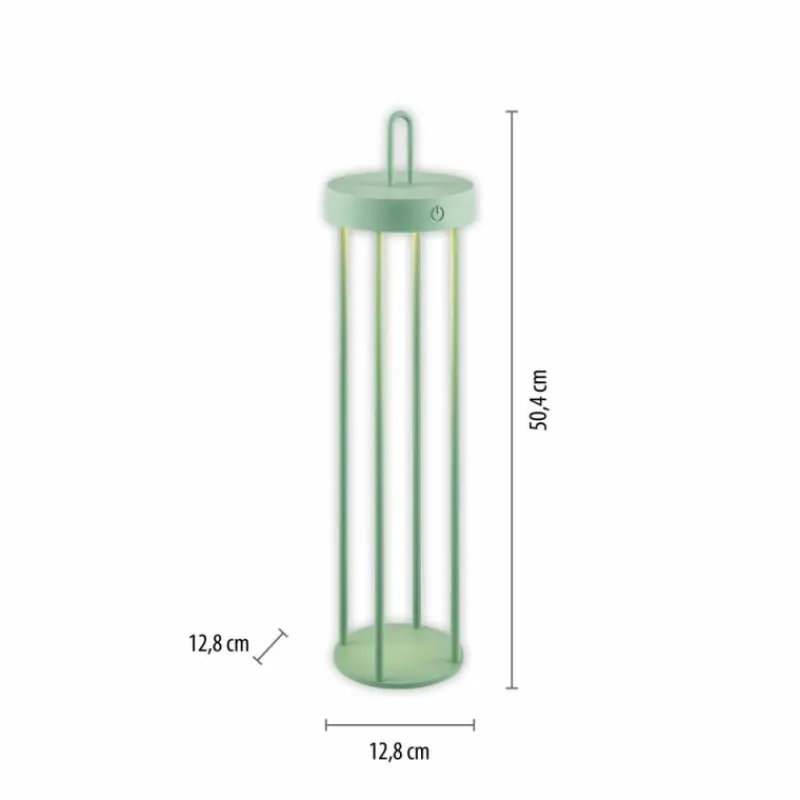 Luminaires Leuchten Direkt ANSELM Lampadaire LED Vert, 1 lumière