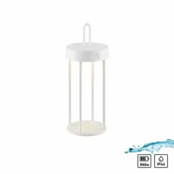 Luminaires Leuchten Direkt ANSELM Lampe à poser LED Blanc, 1 lumière