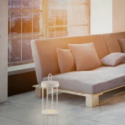 Luminaires Leuchten Direkt ANSELM Lampe à poser LED Gris, 1 lumière