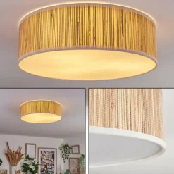 Lampes En Tissu-hofstein Antillo Plafonnier beige, Écru, Blanc, 3 lumières