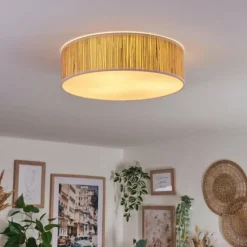 Lampes En Tissu-hofstein Antillo Plafonnier beige, Écru, Blanc, 3 lumières