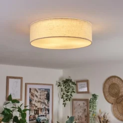 Lampes En Tissu-hofstein Antillo Plafonnier Blanc, 3 lumières