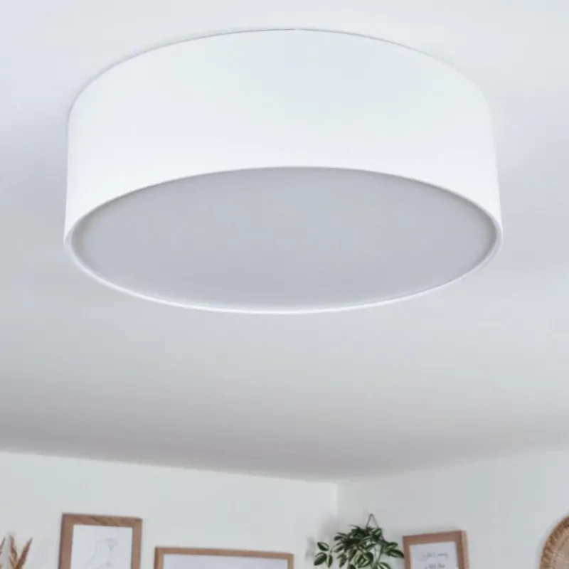 Lampes En Tissu-hofstein Antillo Plafonnier Blanc, 3 lumières