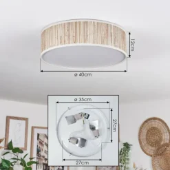 hofstein Antillo Plafonnier Blanc, 3 lumières