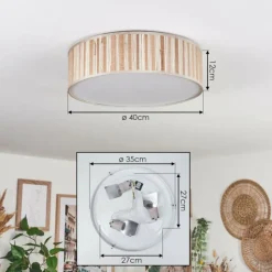 hofstein Antillo Plafonnier Blanc, 3 lumières