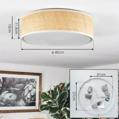 Luminaires Scandinaves-hofstein Antillo Plafonnier Blanc, 3 lumières