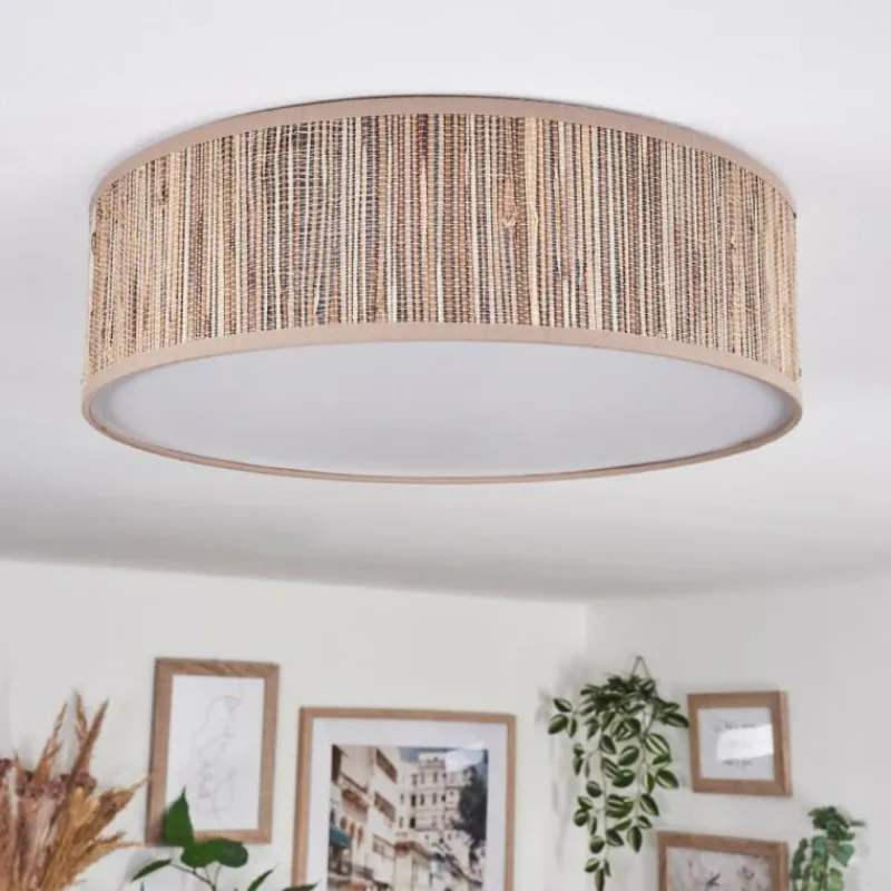 Lampes En Tissu-hofstein Antillo Plafonnier Nickel mat, 3 lumières