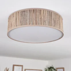 Lampes En Tissu-hofstein Antillo Plafonnier Nickel mat, 3 lumières