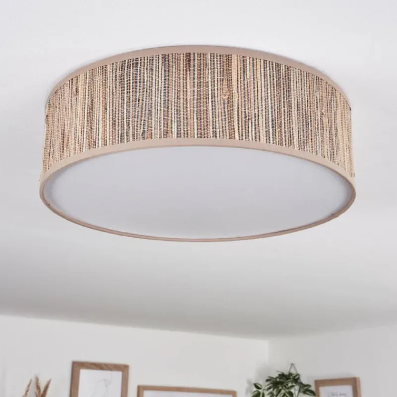 Lampes En Tissu-hofstein Antillo Plafonnier Nickel mat, 3 lumières