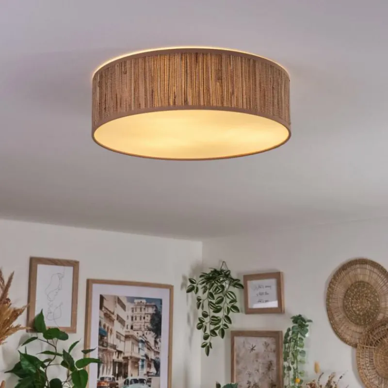 Lampes En Tissu-hofstein Antillo Plafonnier Nickel mat, 3 lumières