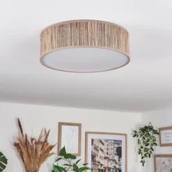 Lampes En Tissu-hofstein Antillo Plafonnier Nickel mat, 3 lumières