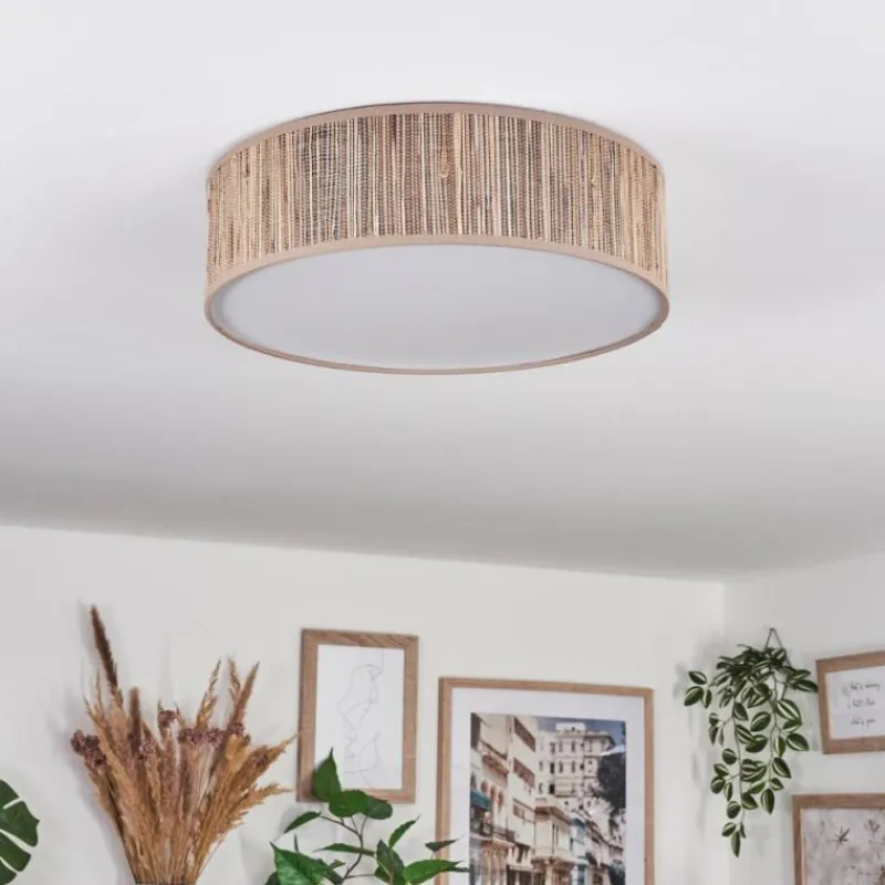 Lampes En Tissu-hofstein Antillo Plafonnier Nickel mat, 3 lumières