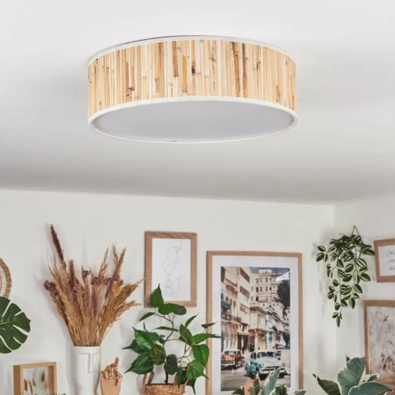 Lampes En Tissu-hofstein Antillo Plafonnier Nickel mat, 3 lumières