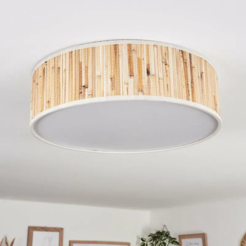 Lampes En Tissu-hofstein Antillo Plafonnier Nickel mat, 3 lumières