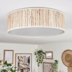 Lampes En Tissu-hofstein Antillo Plafonnier Nickel mat, 3 lumières