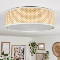 Lampes En Tissu-hofstein Antillo Plafonnier Nickel mat, 3 lumières