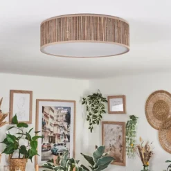 Lampes En Tissu-hofstein Antillo Plafonnier Nickel mat, 3 lumières