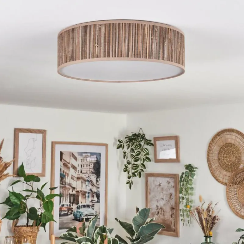 Lampes En Tissu-hofstein Antillo Plafonnier Nickel mat, 3 lumières