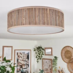 Lampes En Tissu-hofstein Antillo Plafonnier Nickel mat, 3 lumières