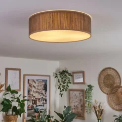 Lampes En Tissu-hofstein Antillo Plafonnier Nickel mat, 3 lumières