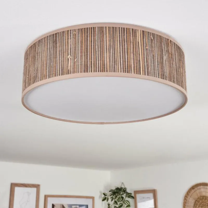 Lampes En Tissu-hofstein Antillo Plafonnier Nickel mat, 3 lumières