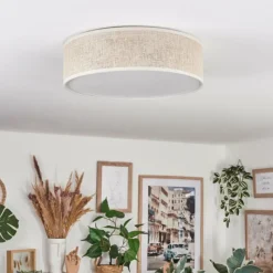 Lampes En Tissu-hofstein Antillo Plafonnier Nickel mat, 3 lumières